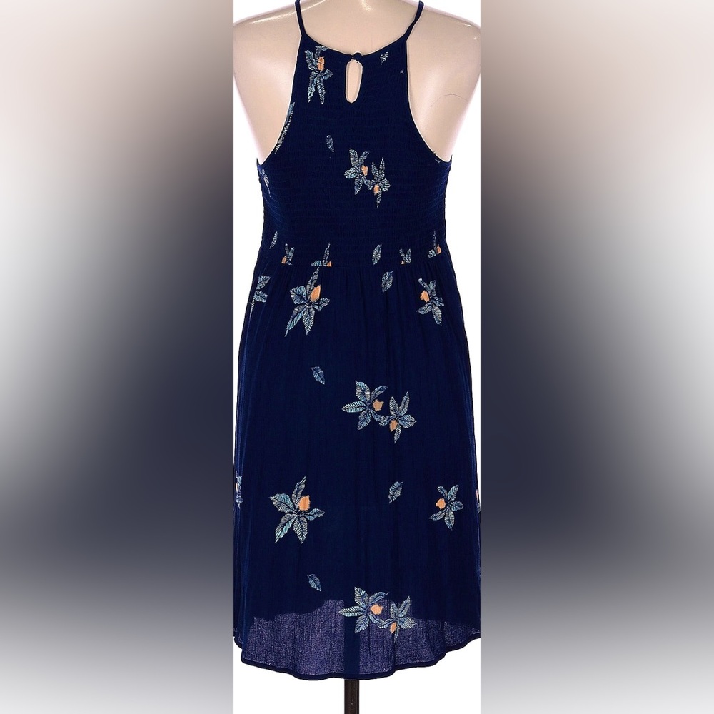 Mossimo Floral Tropical High Neck Halter Dress w/Key Hole in Back - Picture 5 of 8